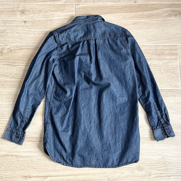 Joe Fresh Oversized Denim Chambray Button Down Shirt - Picture 4 of 4